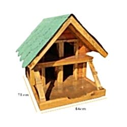 Ahşap Kedi Evi 4'lü