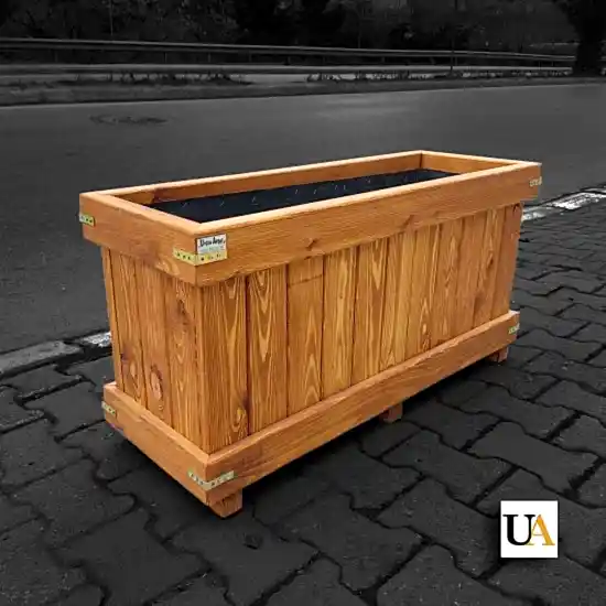 Uzun Büyük Dış Mekan Ahşap Saksı Modelleri I UygunAhşap