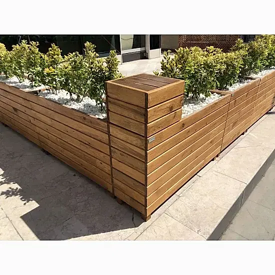 Ahşap Saksı Modelleri Dış Mekan Büyük Uzun Ahşap Saksı Modelleri I UygunAhşap