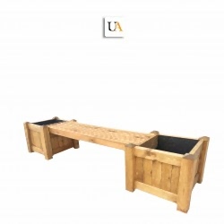 Saksılı Ahşap Bank