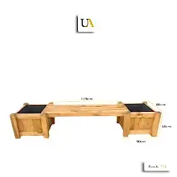 Saksılı Ahşap Bank