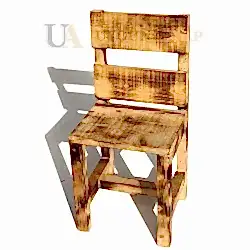 Yanık Ahşap Sandalye