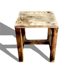 Yanık Ahşap Tabure