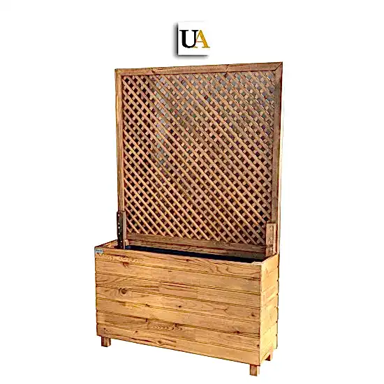 Seperatörlü Ahşap Saksı Paravan I UygunAhsap