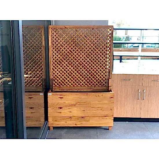 Seperatörlü Ahşap Saksı Paravan I UygunAhsap