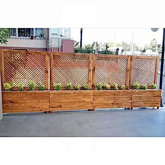 Seperatörlü Ahşap Saksı Paravan I UygunAhsap