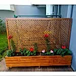 Seperatörlü Ahşap Saksı