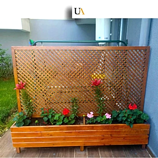 Seperatörlü Ahşap Saksı Paravan I UygunAhsap