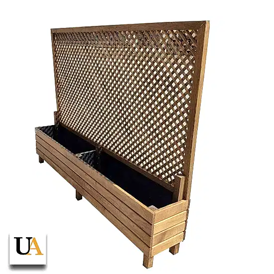 Seperatörlü Ahşap Saksı Paravan I UygunAhsap