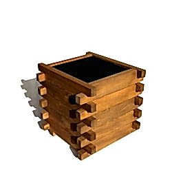 Uzun Kertme Ahşap Saksı