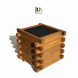 Uzun Kertme Ahşap Saksı